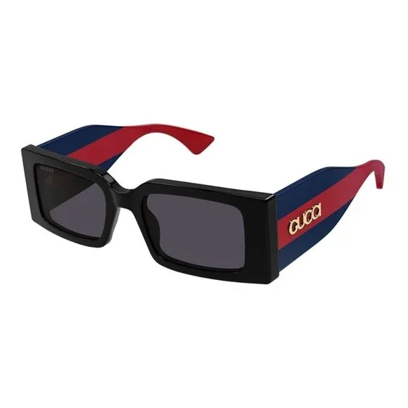 NEW GUCCI SUNGLASSES BLACK BLUE RED WOMEN EYEWEAR Gucci GG1862S 004 Cat Eye Sunglasses Solid Black - eye-oo.com main image 3